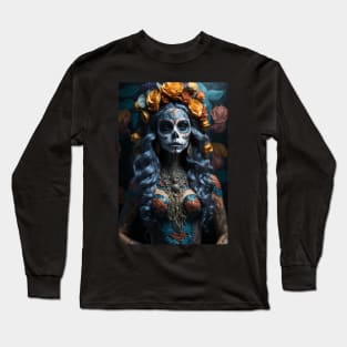 Beautiful La Muerte Lady Long Sleeve T-Shirt